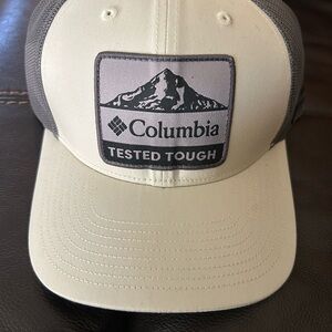 Columbia Two-Tone Mesh Trucker Hat - Cream & Gray